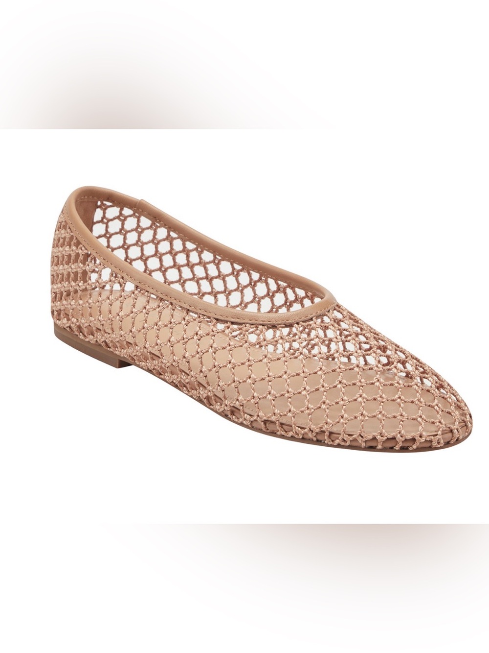 Marc Fisher LTD Jazlyn Mesh Slip-On Flats Medium Natural Size 6.5M